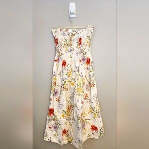 H&M Floral Flower Maxi Strapless Dress Size S Small